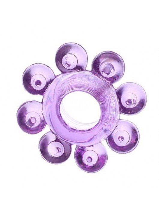 Мягкая фиолетовая гелевая насадка - Toyfa Basic - в Батайске купить с доставкой