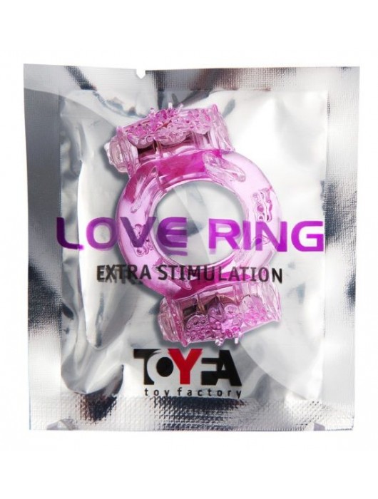 Розовое виброкольцо с двумя батарейками - Toyfa Basic - в Батайске купить с доставкой