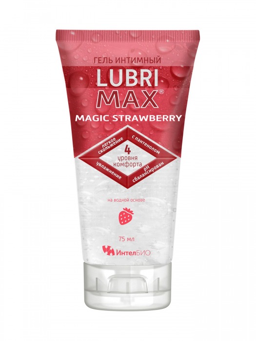 Интимный гель-смазка на водной основе Lubrimax Magic Strawberry - 75 мл. - ИнтелБИО - купить с доставкой в Батайске