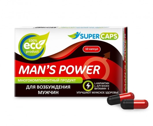 Возбуждающее средство Man’s power - 10 капсул (+1 в подарок) - SuperCaps - купить с доставкой в Батайске
