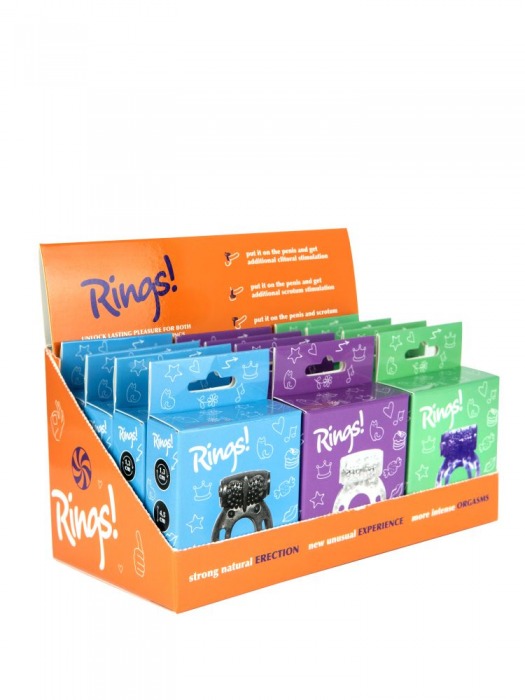 Бокс из 12 эрекционных колец Axle-pin - Lola Games - в Батайске купить с доставкой