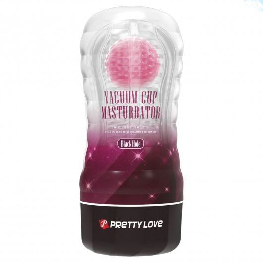 Прозрачный текстурированный мастурбатор Vacuum Cup Masturbator Black Hole - Baile - в Батайске купить с доставкой