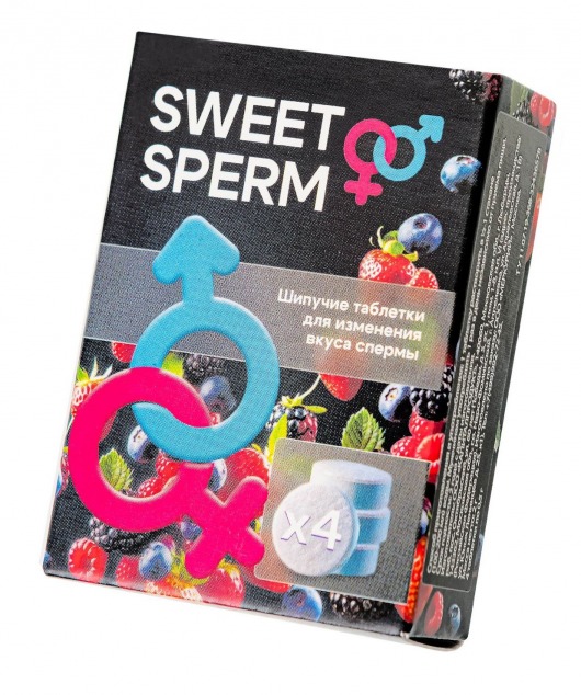Шипучие таблетки для мужчин Sweet Sperm для изменения вкуса спермы (4 шт. по 0,5 гр.) - Капиталпродукт - купить с доставкой в Батайске