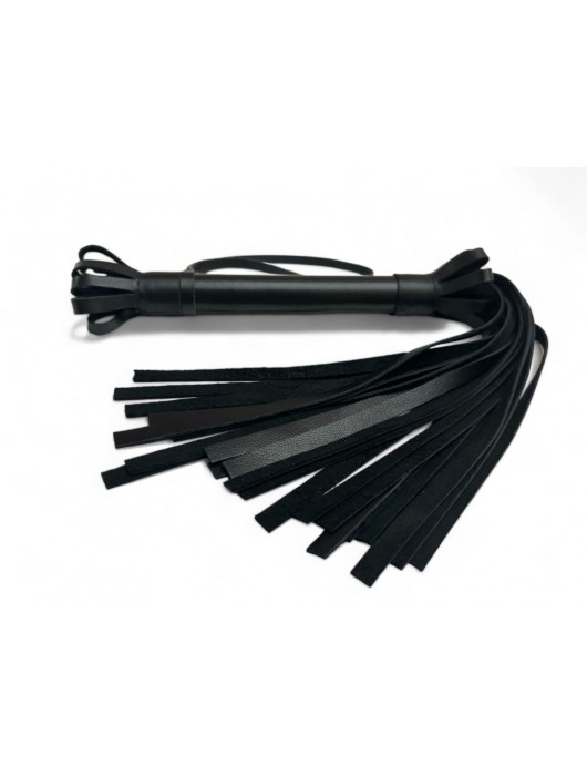 Черная кожаная плеть King Arsenal - 44 см. - БДСМ Арсенал - купить с доставкой в Батайске