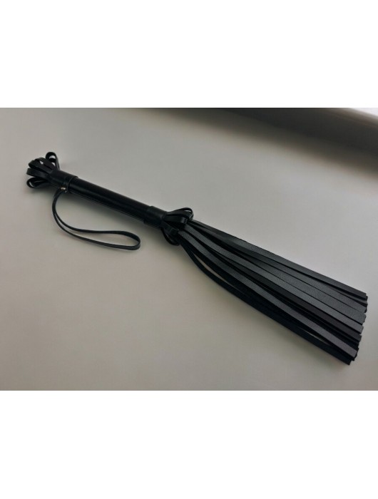 Черная кожаная плеть King Arsenal - 44 см. - БДСМ Арсенал - купить с доставкой в Батайске