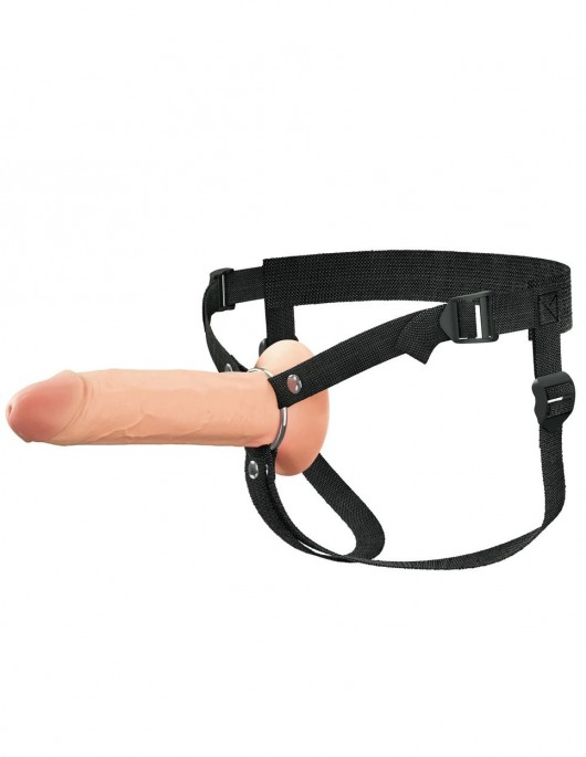 Полый страпон на ремнях 8’’ Hollow Silicone Strap-on - Pipedream - купить с доставкой в Батайске