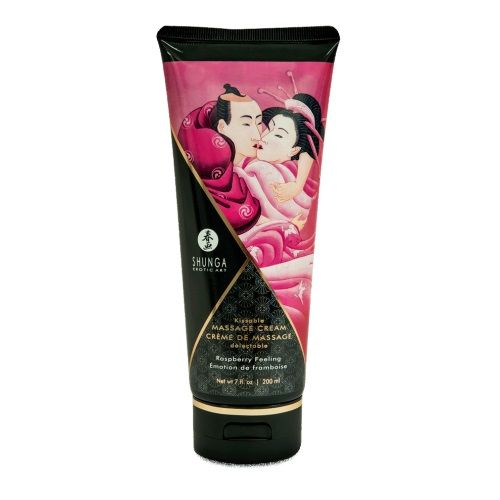 Массажный крем для тела с ароматом малины Raspberry feeling - 200 мл. - Shunga - купить с доставкой в Батайске