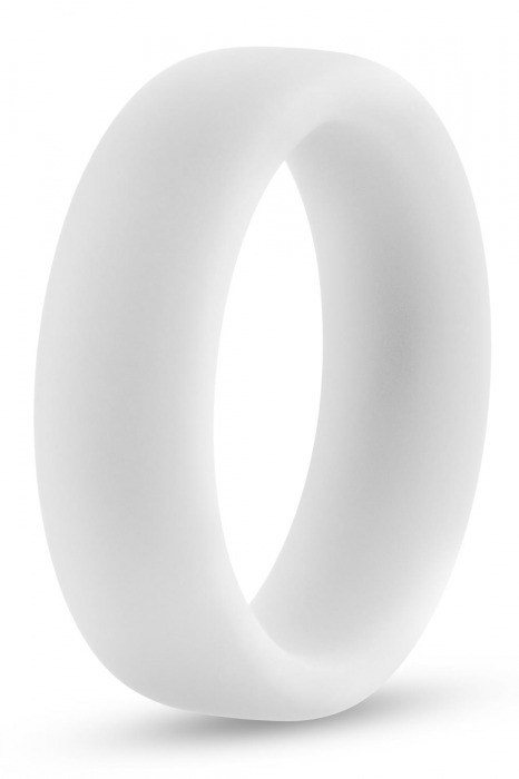 Белое люминесцентное эрекционное кольцо Silicone Glo Cock Ring - Blush Novelties - в Батайске купить с доставкой