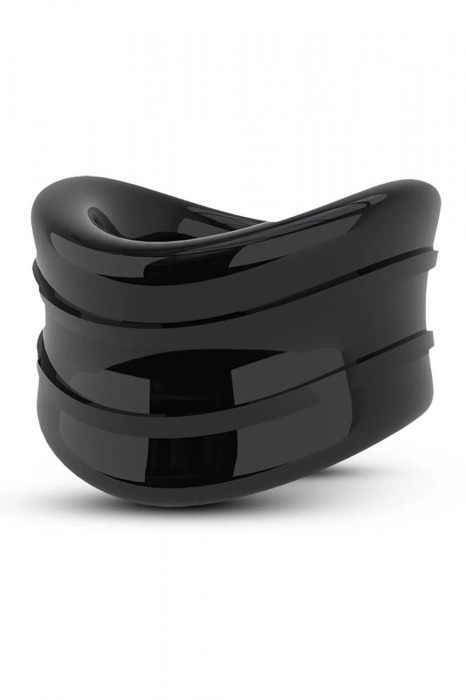 Черное эрекционное кольцо на мошонку Beef Ball Stretcher Snug - Blush Novelties - в Батайске купить с доставкой