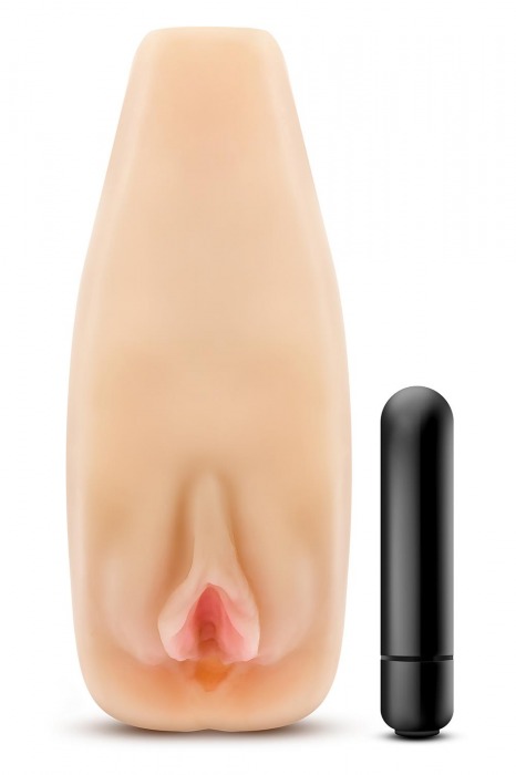 Мастурбатор-вагина с вибрацией Soft   Wet Natasha Realistic Beige Masturbator - Blush Novelties - в Батайске купить с доставкой