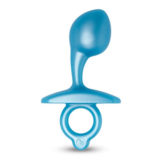 Голубая анальная пробка для массажа простаты Bulb Silicone Prostate Plug - 10,7 см. - b-Vibe - в Батайске купить с доставкой