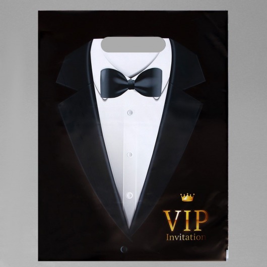 Пакет «Смокинг VIP» полиэтиленовый с вырубной ручкой (30х40 см) - UPAK LAND - купить с доставкой в Батайске