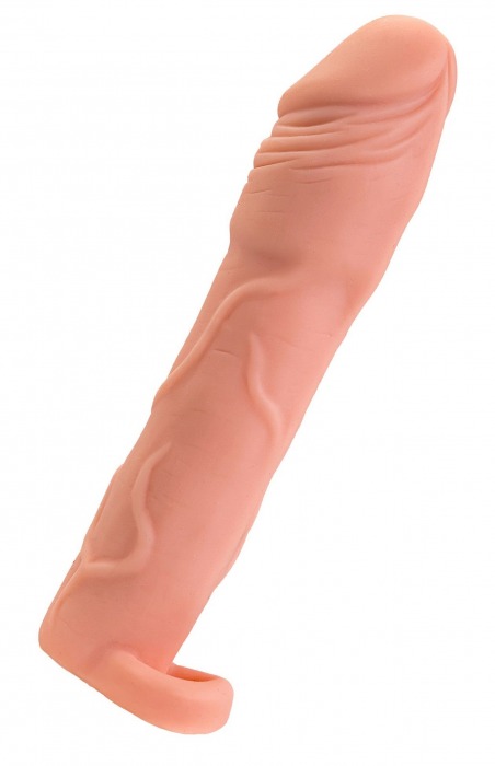 Телесная удлиняющая насадка с подхватом - 19 см. - ToyFa - в Батайске купить с доставкой