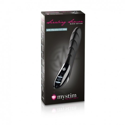 Вибратор с электростимуляцией Sizzling Simon Black Edition - 27 см. - MyStim - купить с доставкой в Батайске