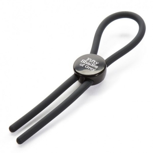 Тёмно-серое эрекционное кольцо с зажимом Again and Again Adjustable Cock Ring - Fifty Shades of Grey - в Батайске купить с доставкой