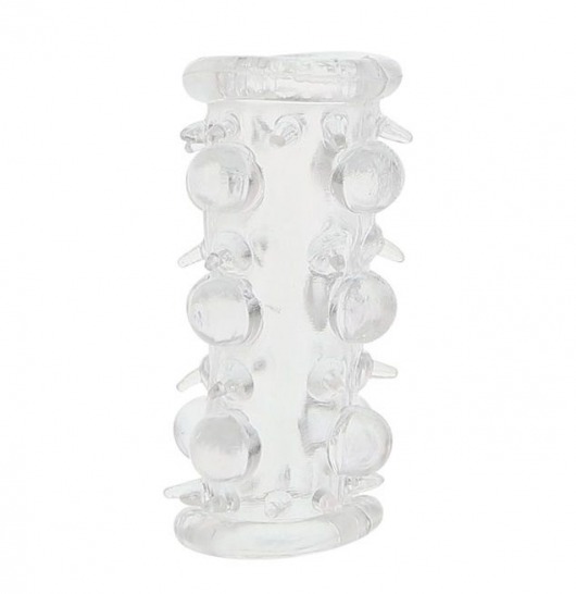Прозрачная насадка на пенис с шипами и бугорками JELLY JOY LUST CLUSTER CLEAR - Dream Toys - в Батайске купить с доставкой
