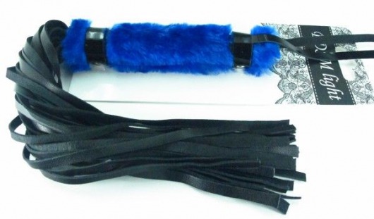 Нежная плеть с синим мехом BDSM Light - 43 см. - БДСМ Арсенал - купить с доставкой в Батайске