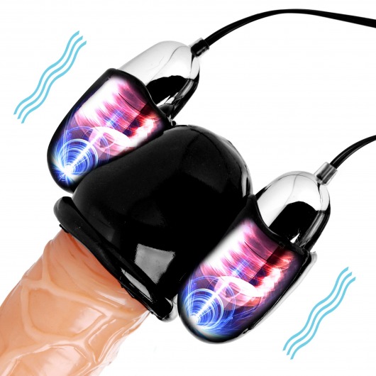 Черная стимулирующая насадка для головки полового члена Multi Speed Vibrating Penis Head Teaser - XR Brands - в Батайске купить с доставкой