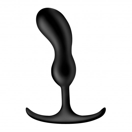 Черный массажер простаты с утяжелителями Premium Silicone Weighted Prostate Plug Medium - 16,3 см. - XR Brands - в Батайске купить с доставкой