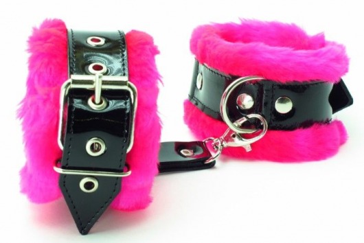Оковы на ноги с розовым мехом BDSM Light - БДСМ Арсенал - купить с доставкой в Батайске