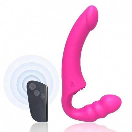 Розовый безремневой страпон Straples Strap-On Dildo - Erokay - купить с доставкой в Батайске