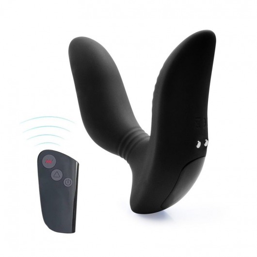 Черный вибромассажер простаты 3,5’’ Remote Control Curve P-spot Massager - 12 см. - Erokay - в Батайске купить с доставкой