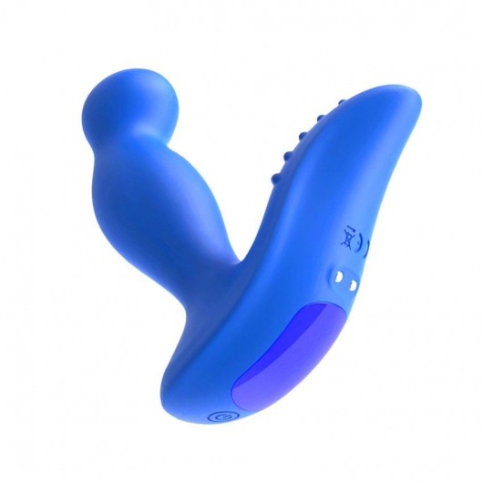 Синий вибромассажер простаты 3,5’’ Remote Control P-spot Massager - 12,5 см. - Erokay - в Батайске купить с доставкой