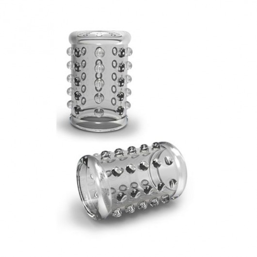 Прозрачная насадка на пенис с шишечками STAY HARD COCK SLEEVE 02 CLEAR - Blush Novelties - в Батайске купить с доставкой