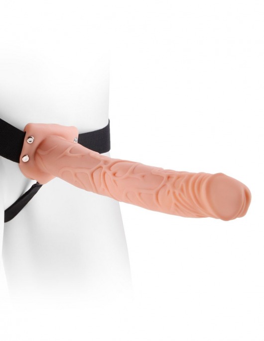 Фаллопротез телесного цвета Hollow Strap-On - 29 см. - Pipedream - купить с доставкой в Батайске