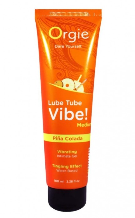 Гель с эффектом вибрации Lube Tube Vibe Medium Pina Colada - 100 мл. - ORGIE - купить с доставкой в Батайске