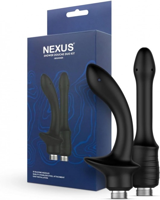 Набор из 2 насадок для анального душа Shower Douche Duo Kit Beginner - Nexus Range - купить с доставкой в Батайске