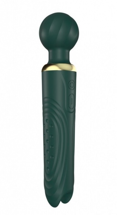 Зеленый двусторонний вибратор-wand Secwell - 22 см. - Secwell