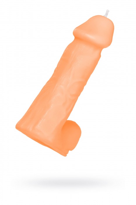 Оранжевая сувенирная свеча «Пенис» - Pecado - купить с доставкой в Батайске