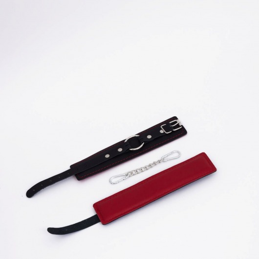 Черно-красные кожаные оковы - Crazy Handmade - купить с доставкой в Батайске