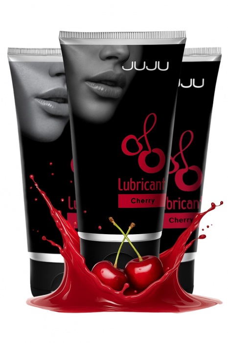 Набор из 3 съедобных лубрикантов JUJU со вкусом вишни - JuJu - купить с доставкой в Батайске