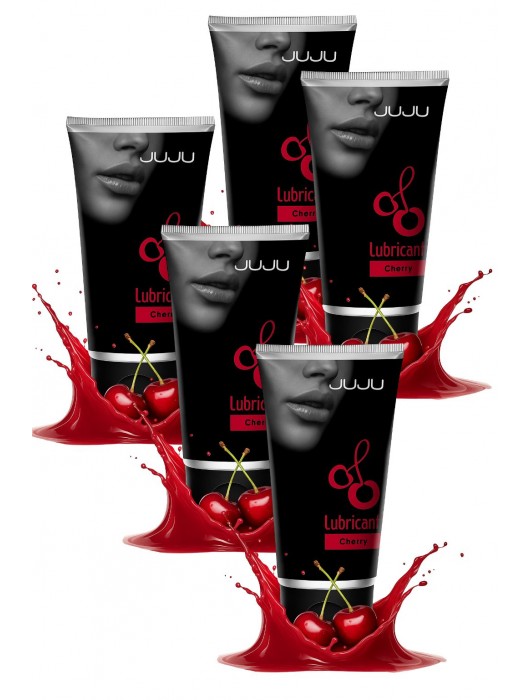 Набор из 5 съедобных лубрикантов JUJU со вкусом вишни - JuJu - купить с доставкой в Батайске