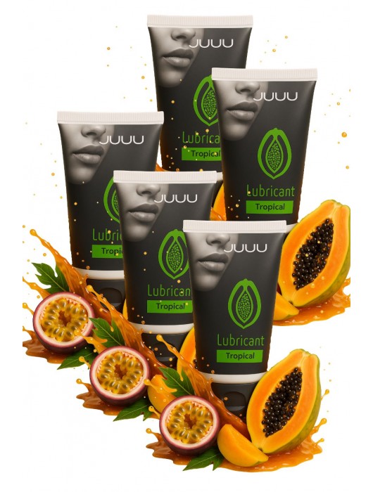 Набор из 5 съедобных лубрикантов JUJU со вкусом тропических фруктов - JuJu - купить с доставкой в Батайске