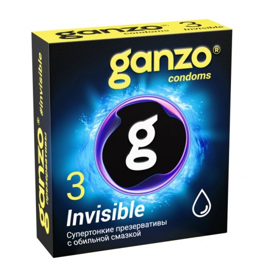 Супертонкие презервативы Ganzo Invisible - 3 шт. - Ganzo - купить с доставкой в Батайске