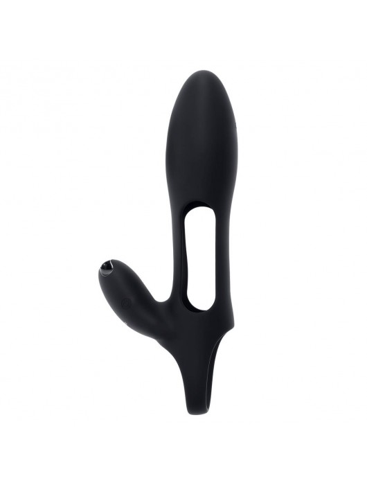 Черная насадка на пенис с вибрацией Nautilus - Zero Tolerance - в Батайске купить с доставкой