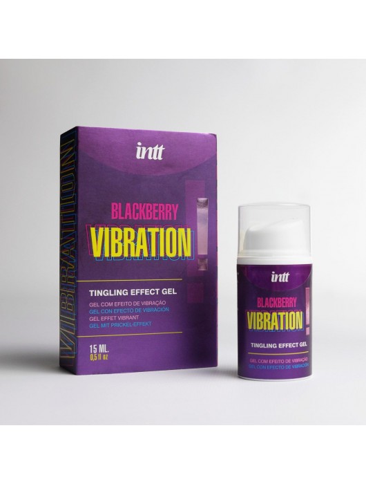 Стимулирующий гель с эффектом вибрации Blackberry Vibration - 15 мл. - INTT - купить с доставкой в Батайске