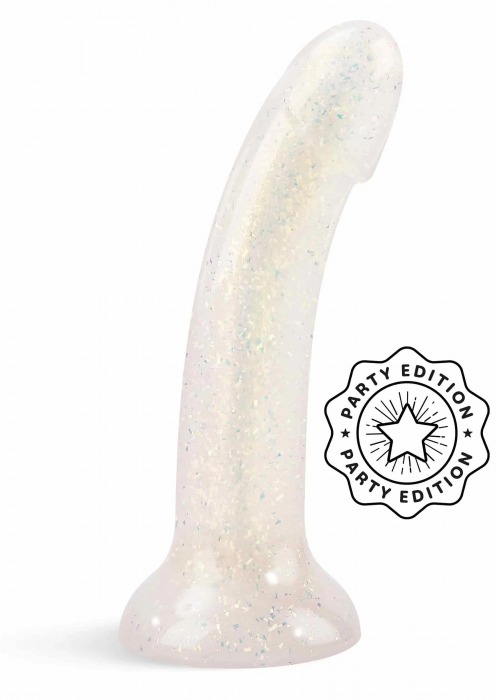 Фаллоимитатор из жидкого силикона с блестками Dildolls Extravaganza - Love to Love