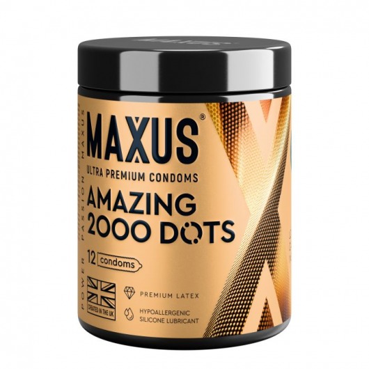 Точечные презервативы MAXUS 2000 Amazing Dots с железным кейсом - 12 шт. - Maxus - купить с доставкой в Батайске