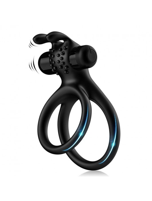 Черное эрекционное виброкольцо с подхватом мошонки Stay Hard - Boys of Toys - в Батайске купить с доставкой