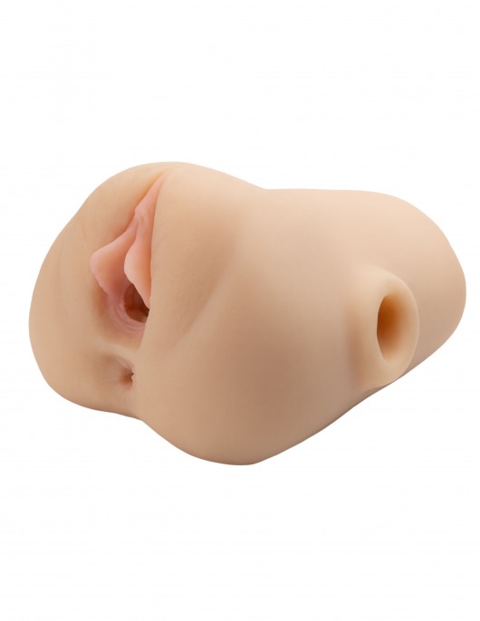 Телесный мастурбатор с вибрацией Double Pounder Vibrating Squeeze Stroker - Pipedream - в Батайске купить с доставкой