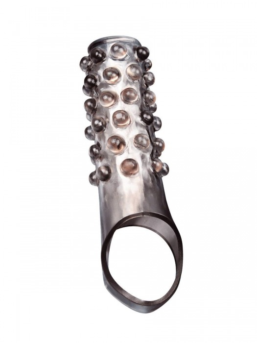 Дымчатая насадка на пенис с выпуклостями - 11 см. - Sex Expert - в Батайске купить с доставкой