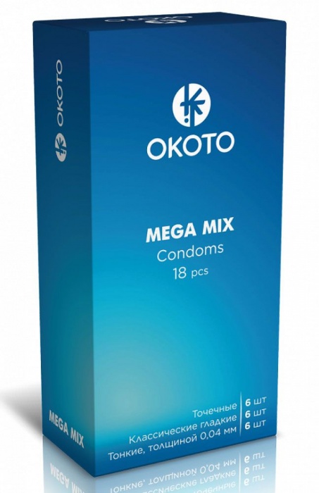 Презервативы OKOTO Mega Mix - 18 шт. - Sitabella - купить с доставкой в Батайске