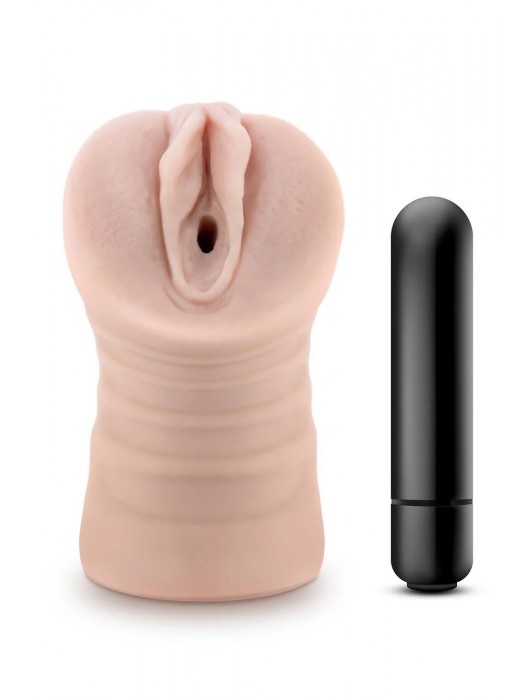 Телесный мастурбатор-вагина Ayumi с вибрацией - Blush Novelties - в Батайске купить с доставкой