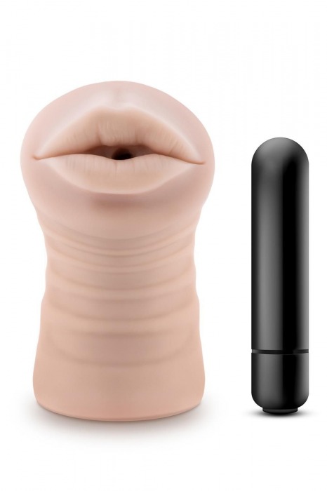 Телесный мастурбатор-ротик Nicole Vibrating Masturbator - Blush Novelties - в Батайске купить с доставкой