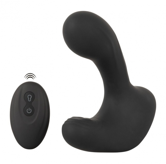 Черная анальная вибропробка с функцией расширения RC Butt Plug with 3 functions - Orion - в Батайске купить с доставкой