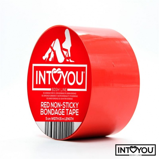 Красный скотч для фиксации Non-Sticky Bondage Tape - 15 м. - Intoyou - купить с доставкой в Батайске